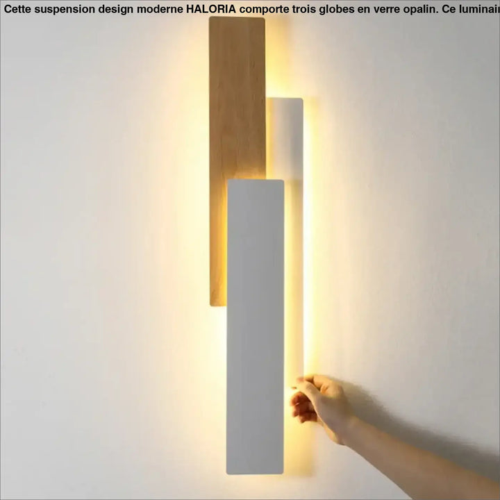 Applique Murale LED Bois Et Métal Style Minimaliste Élégant