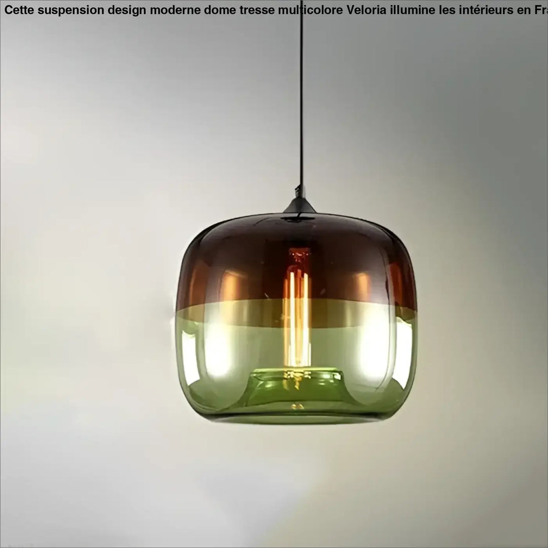 Suspension luminaire moderne en verre coloré design élégant