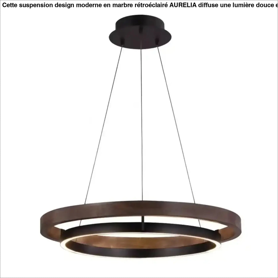 Suspension design moderne led à double anneaux