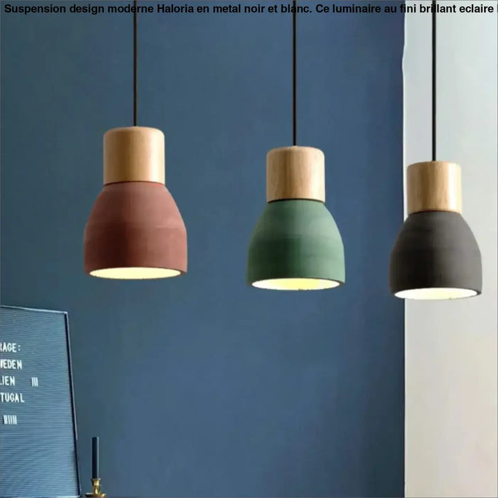 Suspension Design Scandinave En Bois Colorée Moderne