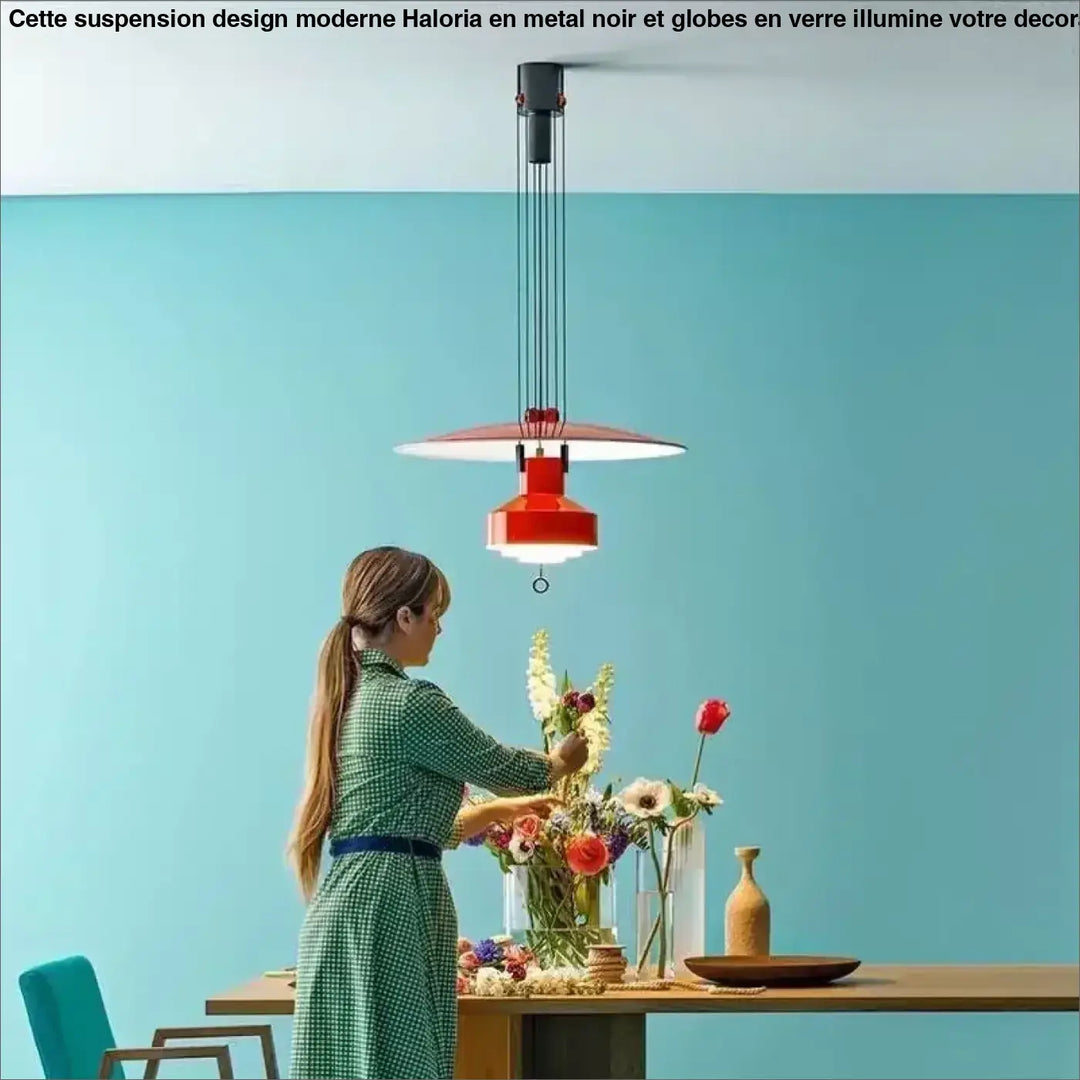 Suspension à diffuseur circulaire style contemporain