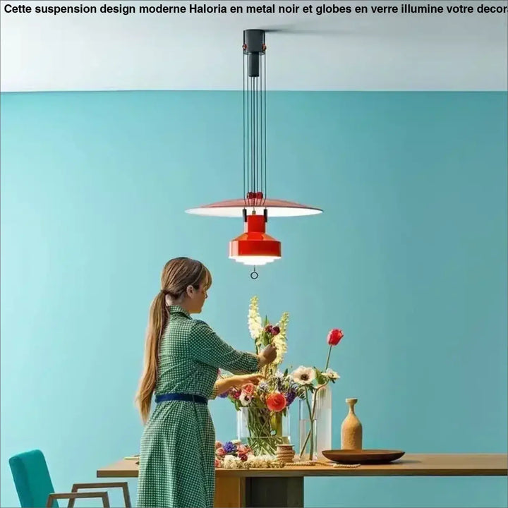 Suspension à diffuseur circulaire style contemporain