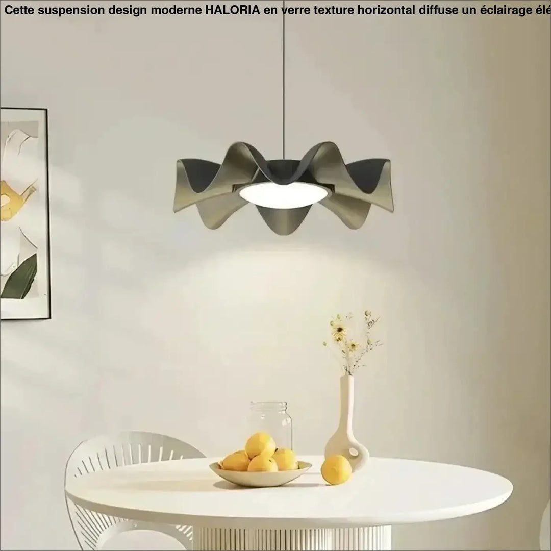 Suspension luminaire led matériau acrylique et fer élégance