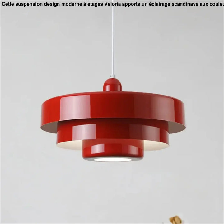 Suspension design moderne étages couleurs vives style scandinave