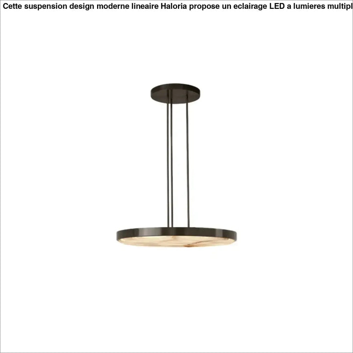 Suspension luminaire en métal avec lampe en marbre design
