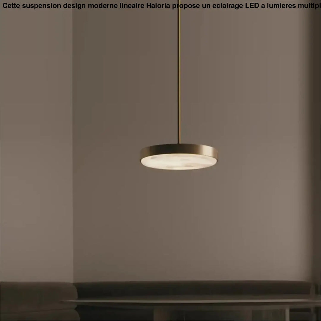 Suspension luminaire en métal avec lampe en marbre design