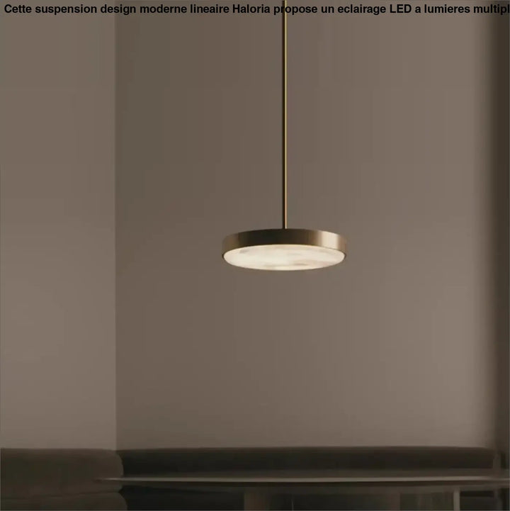 Suspension luminaire en métal avec lampe en marbre design