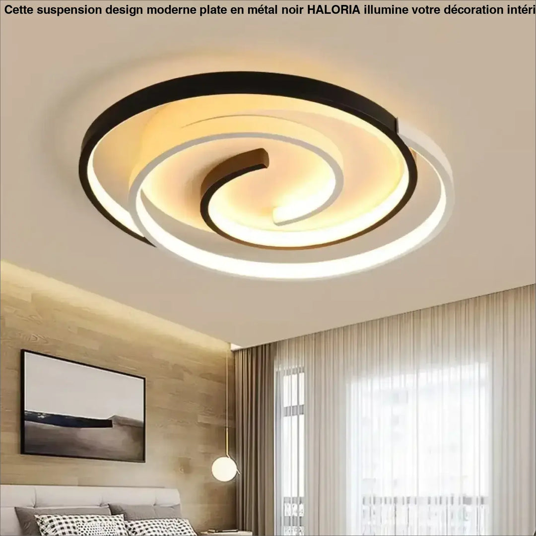 Plafonnier led moderne forme spirale design élégant chic