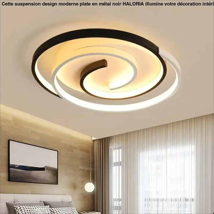 Plafonnier led moderne forme spirale design élégant chic