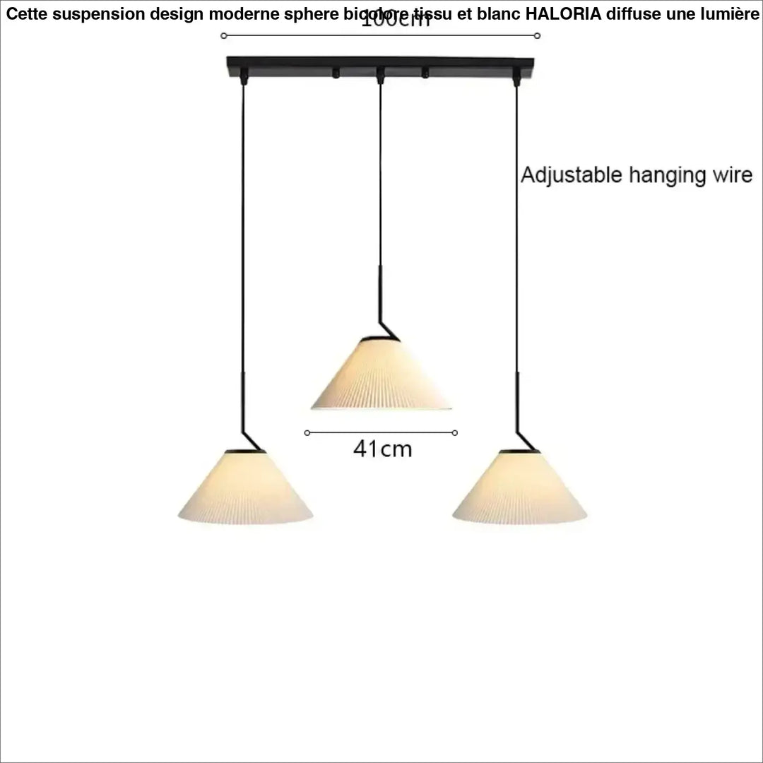 Suspension luminaire blanche au style nordique épurée