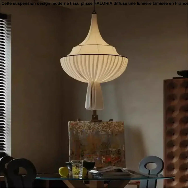 
Suspension design moderne tissu plissé forme élégante