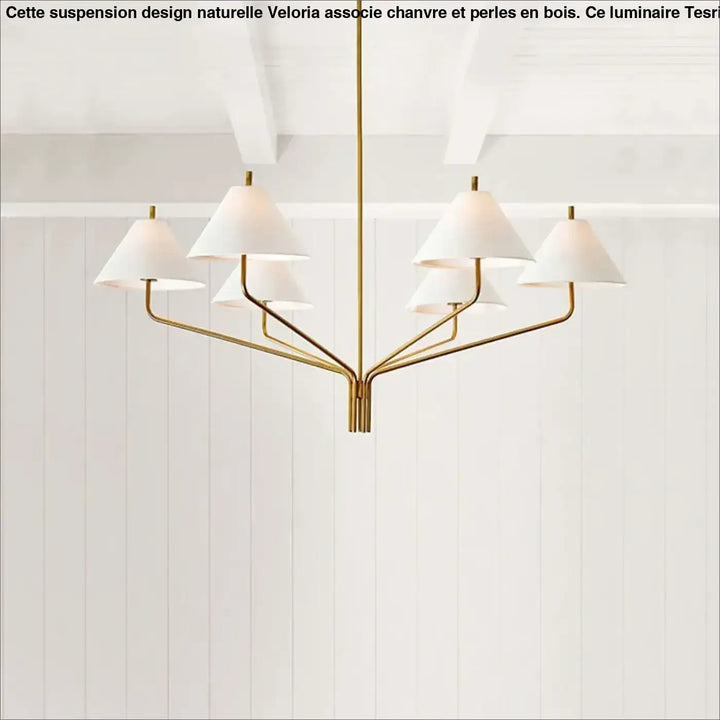 Suspension luminaire en métal style contemporain chic