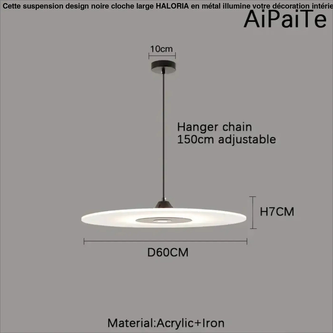 Suspension luminaire blanc en forme de disque minimaliste moderne