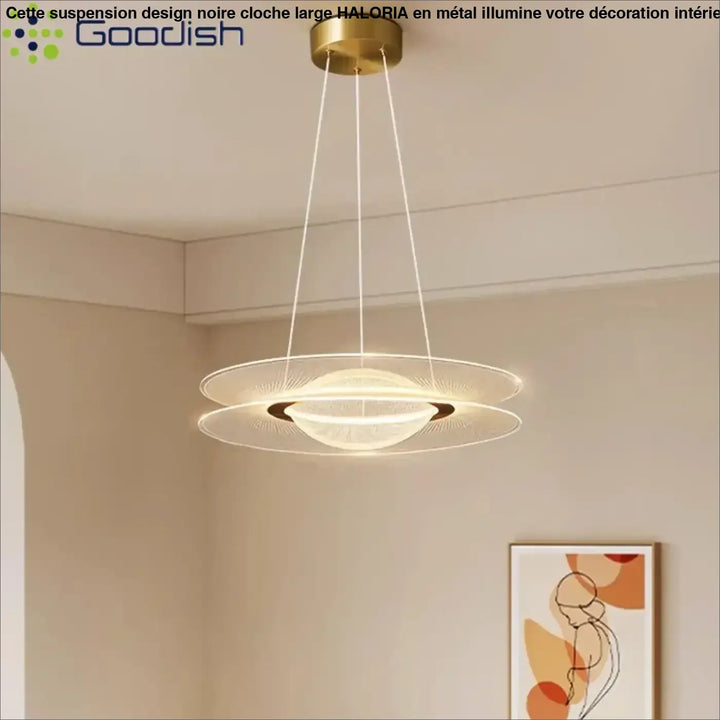 Suspension luminaire blanc en forme de disque minimaliste moderne