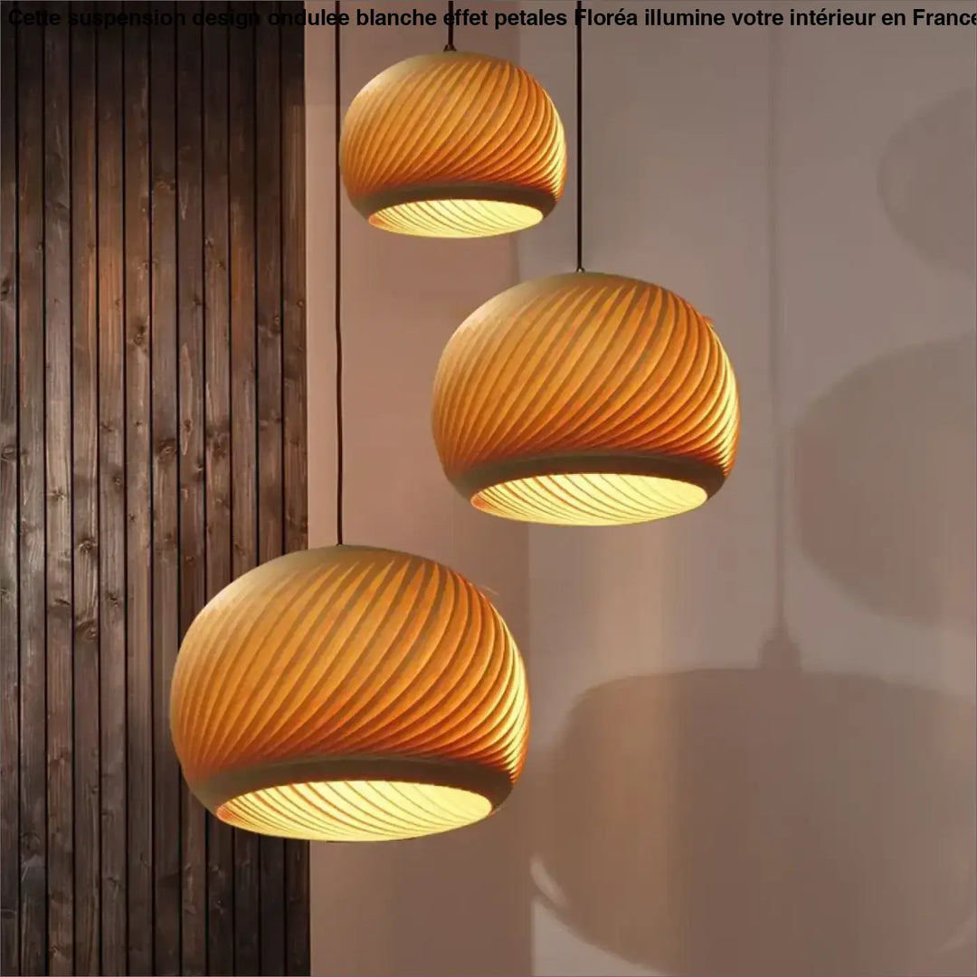 Suspension moderne en bois design élégant style chic