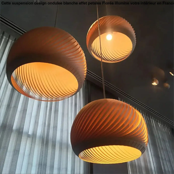 Suspension moderne en bois design élégant style chic