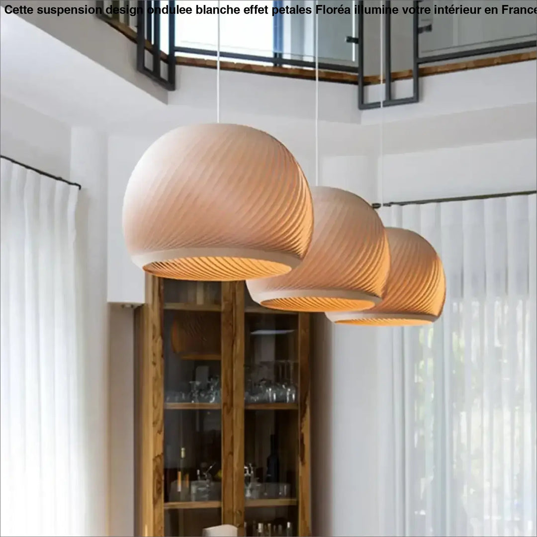 Suspension moderne en bois design élégant style chic