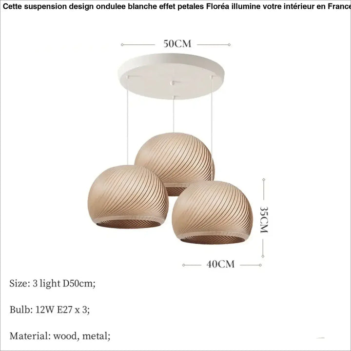 Suspension moderne en bois design élégant style chic