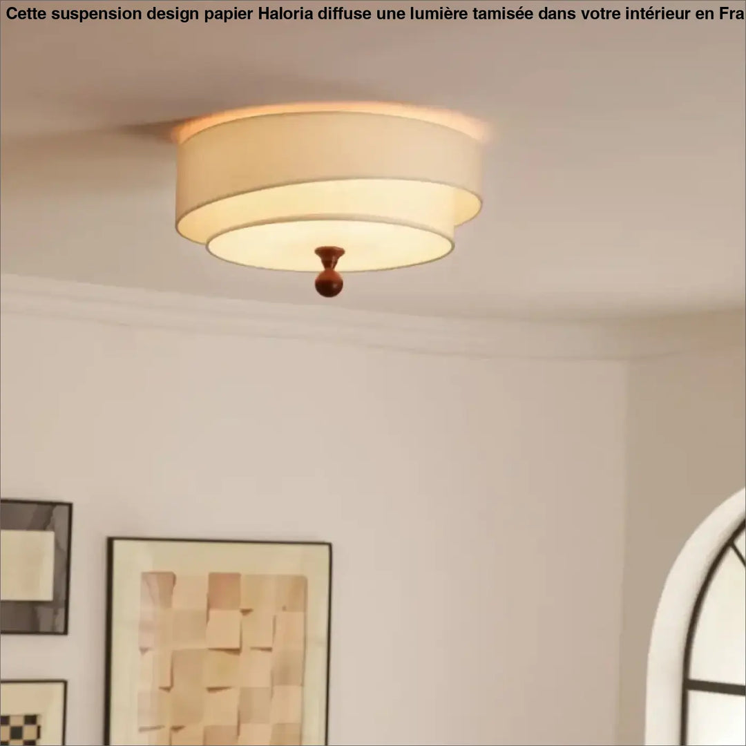 Luminaire plafonnier circulaire design antique en vert ou blanc