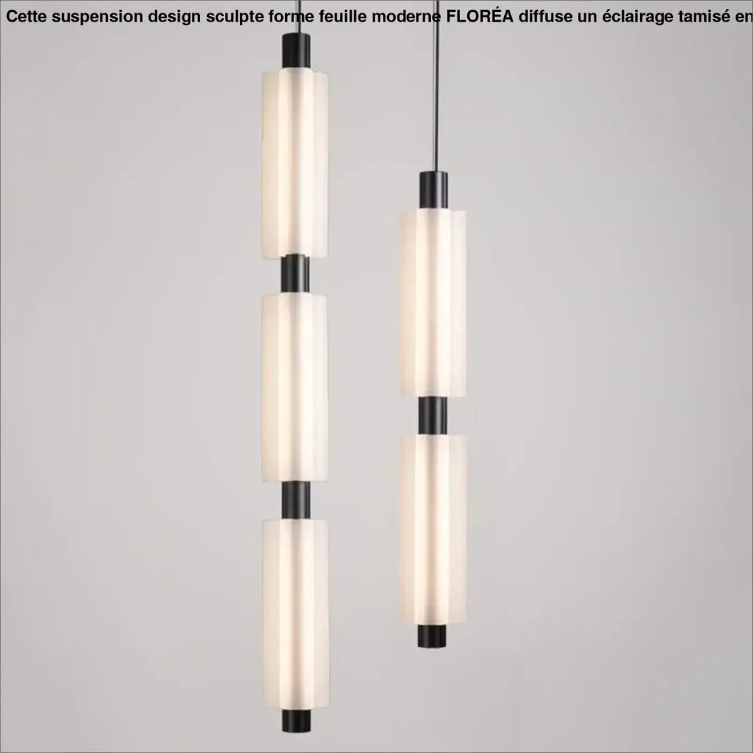 Suspension Luminaire Design Contemporaine Cylindre Verre Blanc