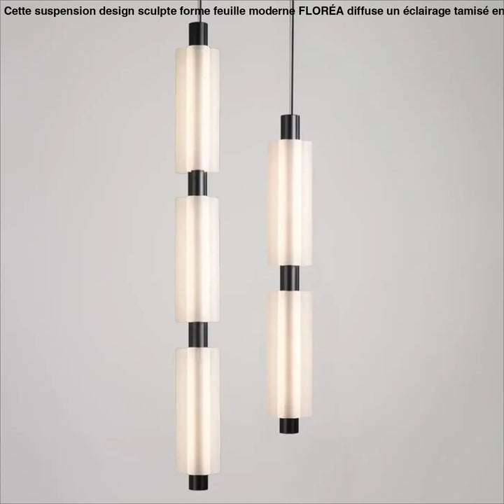 Suspension Luminaire Design Contemporaine Cylindre Verre Blanc