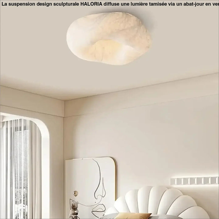 Plafonnier Sculptural En Forme Libre Style Nuage Crème

