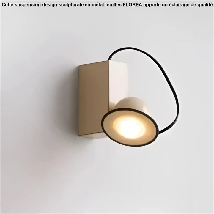 Applique design moderne compacte en métal beige vert rouge