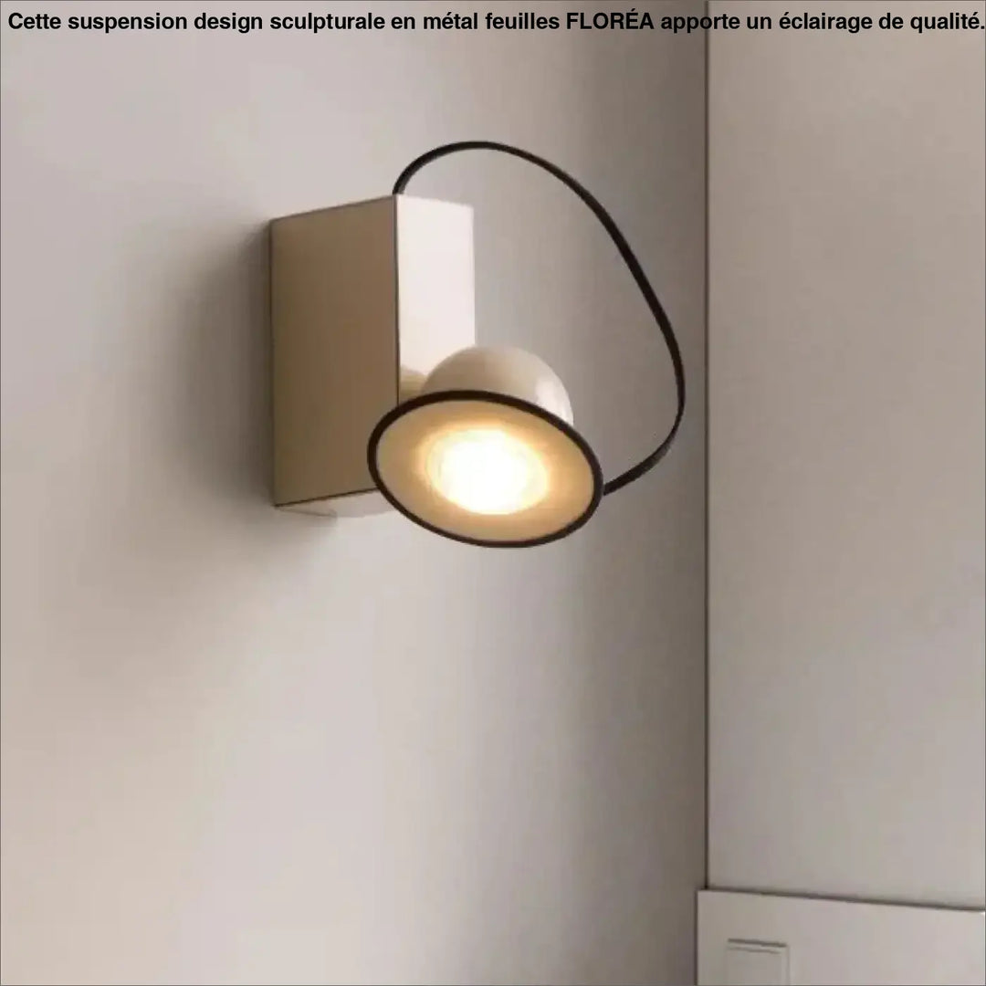 Applique design moderne compacte en métal beige vert rouge