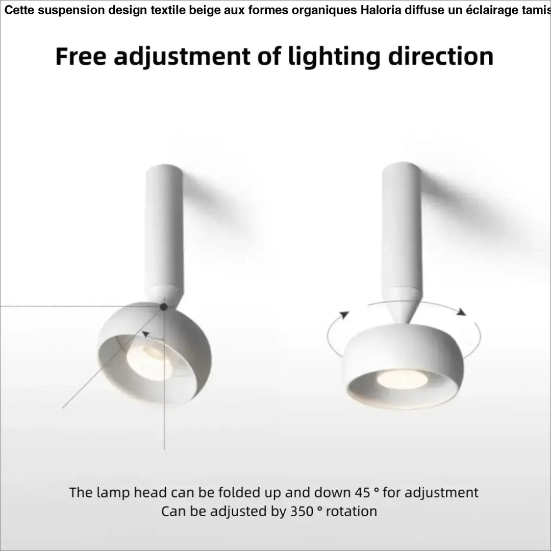 Suspension spot led ajustable pour éclairage architectural