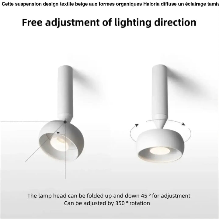 Suspension spot led ajustable pour éclairage architectural