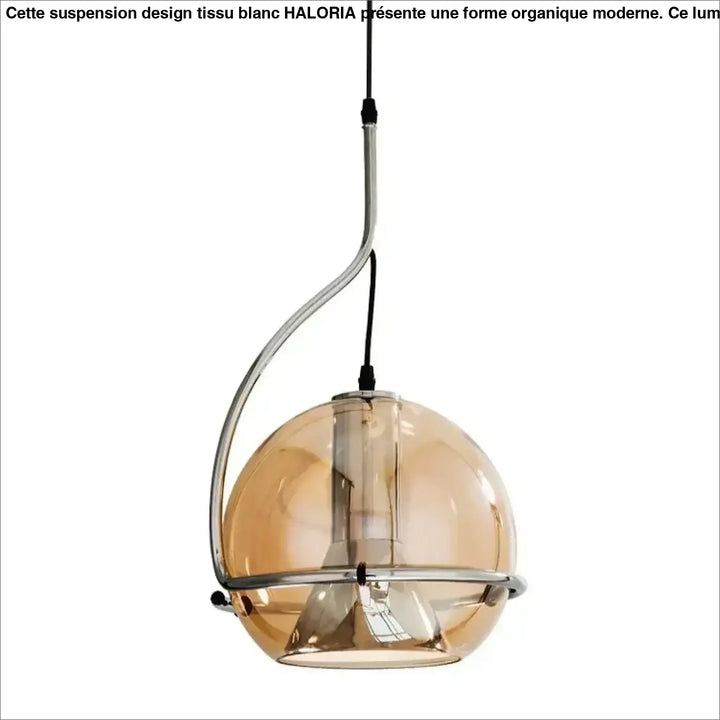 Suspension Moderne Sphérique Dorée Effet Miroir Style Chic