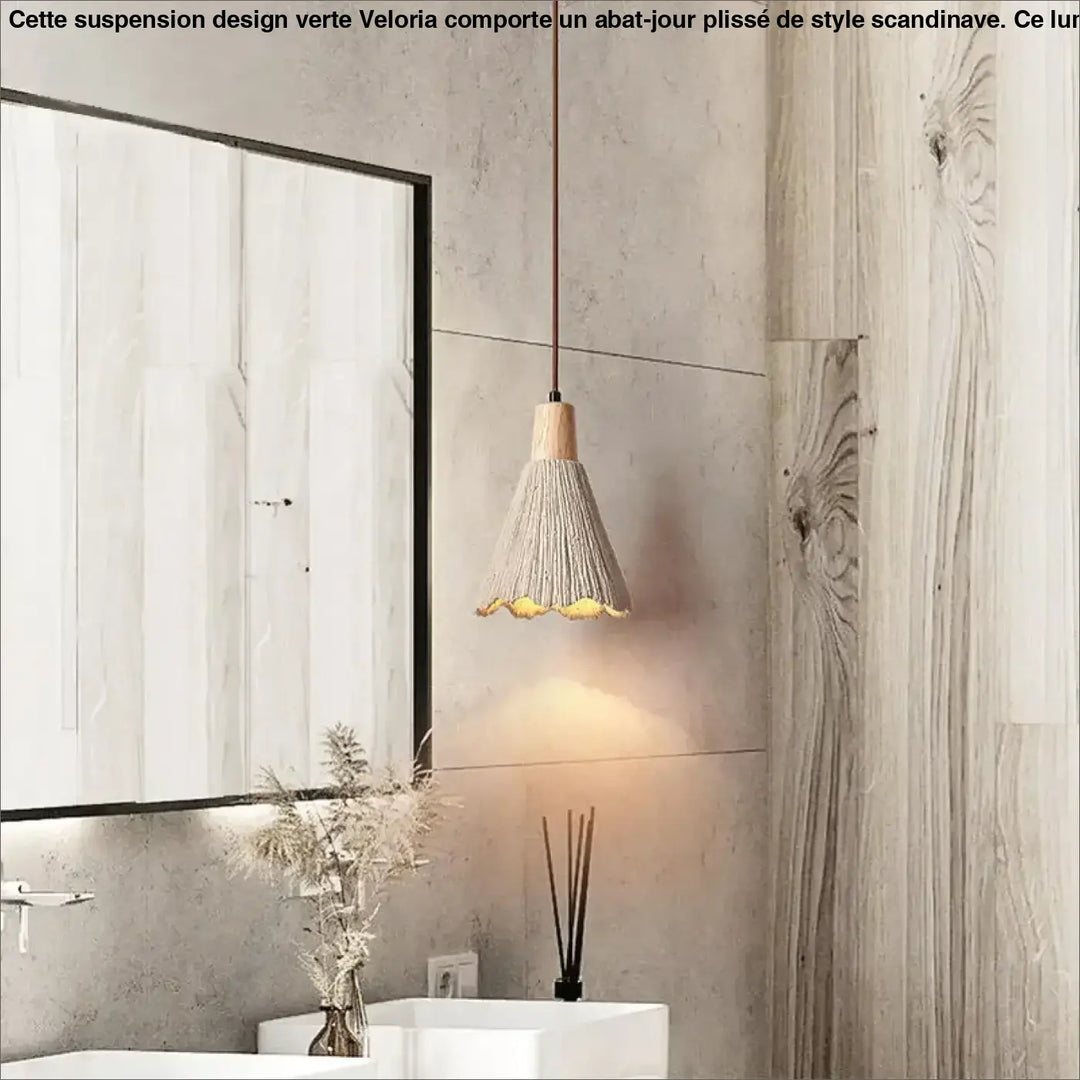 Suspension minimaliste métal et polymère design élégant