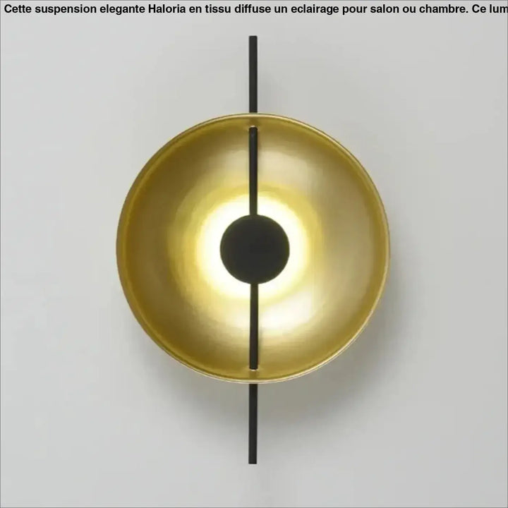 Applique Murale Sculpturale Effet Cible Noir Et Laiton

