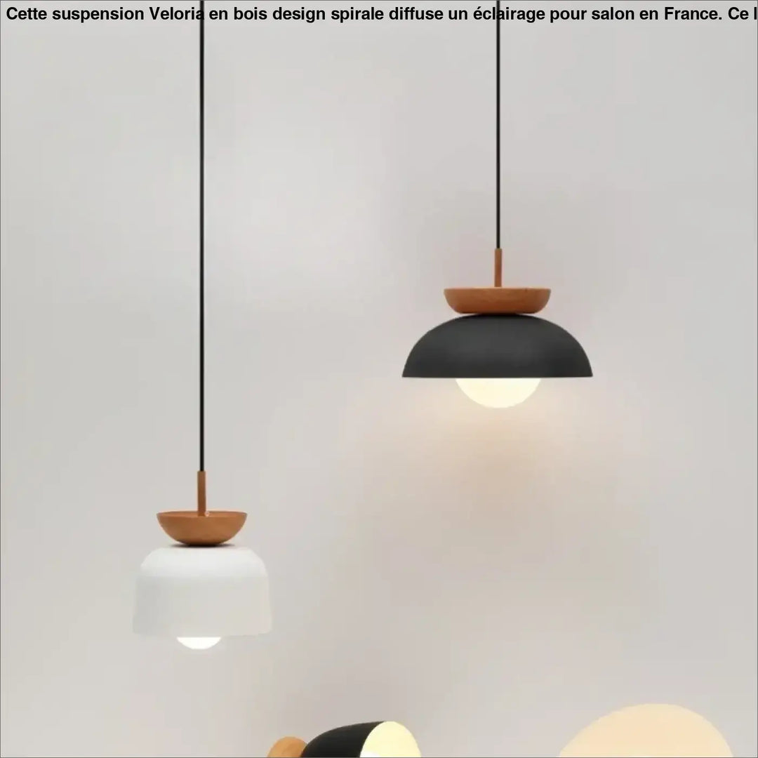 Suspension design scandinave avec détail bois