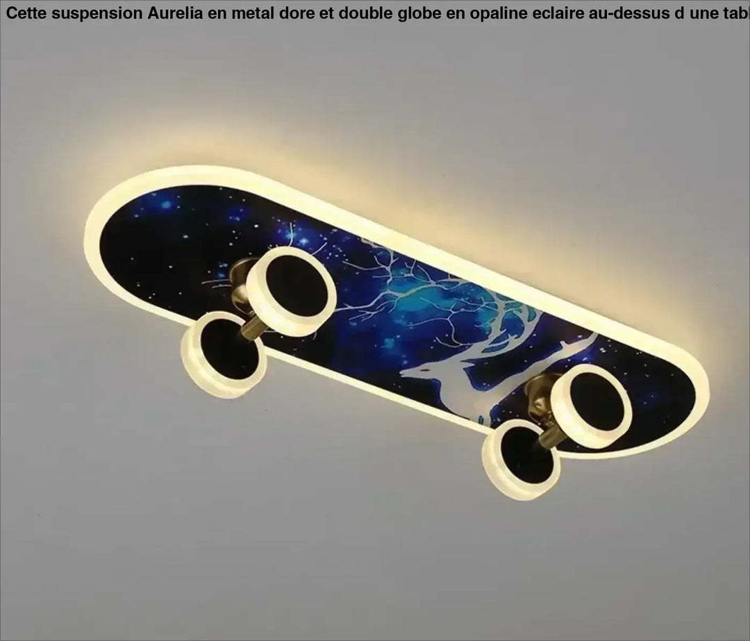Creative Skateboard Ceiling Lights Nordic New Designer Children’s Room Lamps Modern Boy Girl Living Room Cartoon Decor