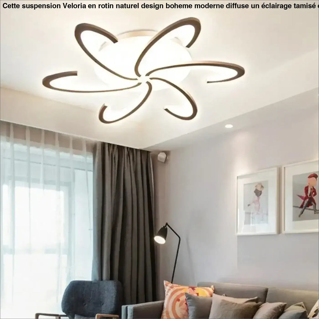 Plafonnier led moderne design artistique lumineux blanc