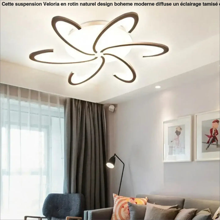 Plafonnier led moderne design artistique lumineux blanc
