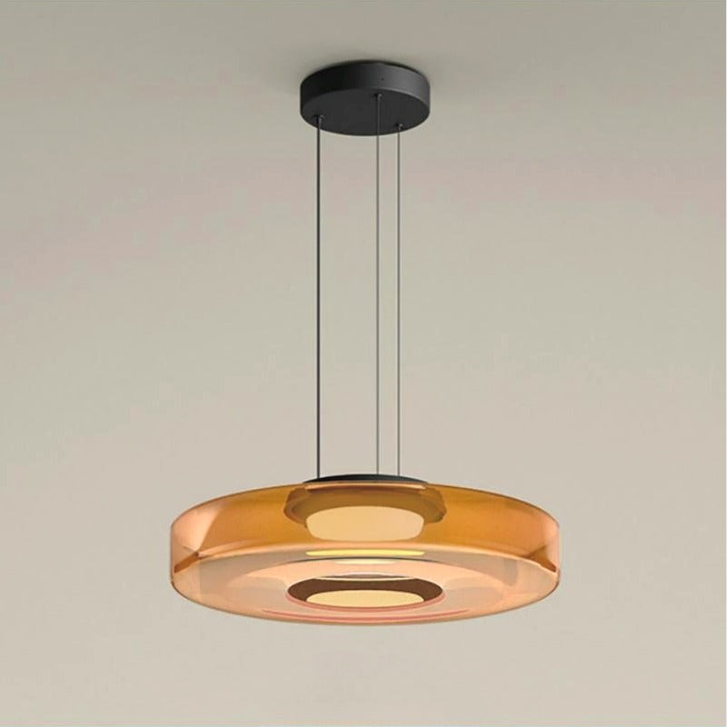 Suspension en Verre et Métal à Structure Multiniveaux Design Moderne