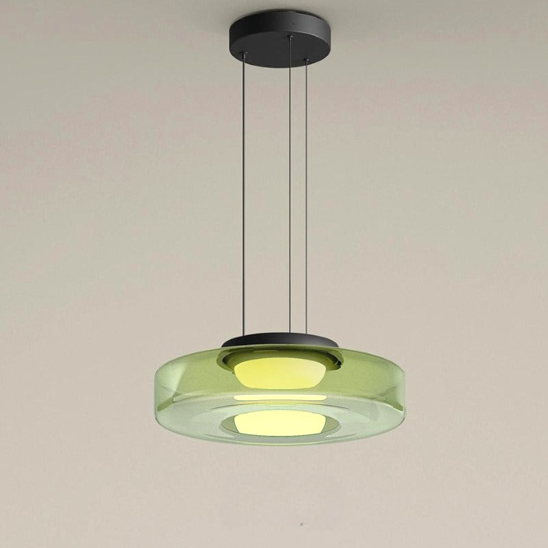 Suspension en Verre et Métal à Structure Multiniveaux Design Moderne