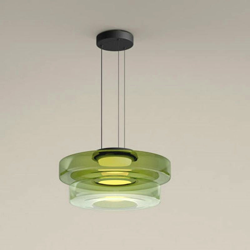 Suspension en Verre et Métal à Structure Multiniveaux Design Moderne