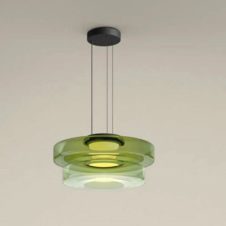 Suspension en Verre et Métal à Structure Multiniveaux Design Moderne