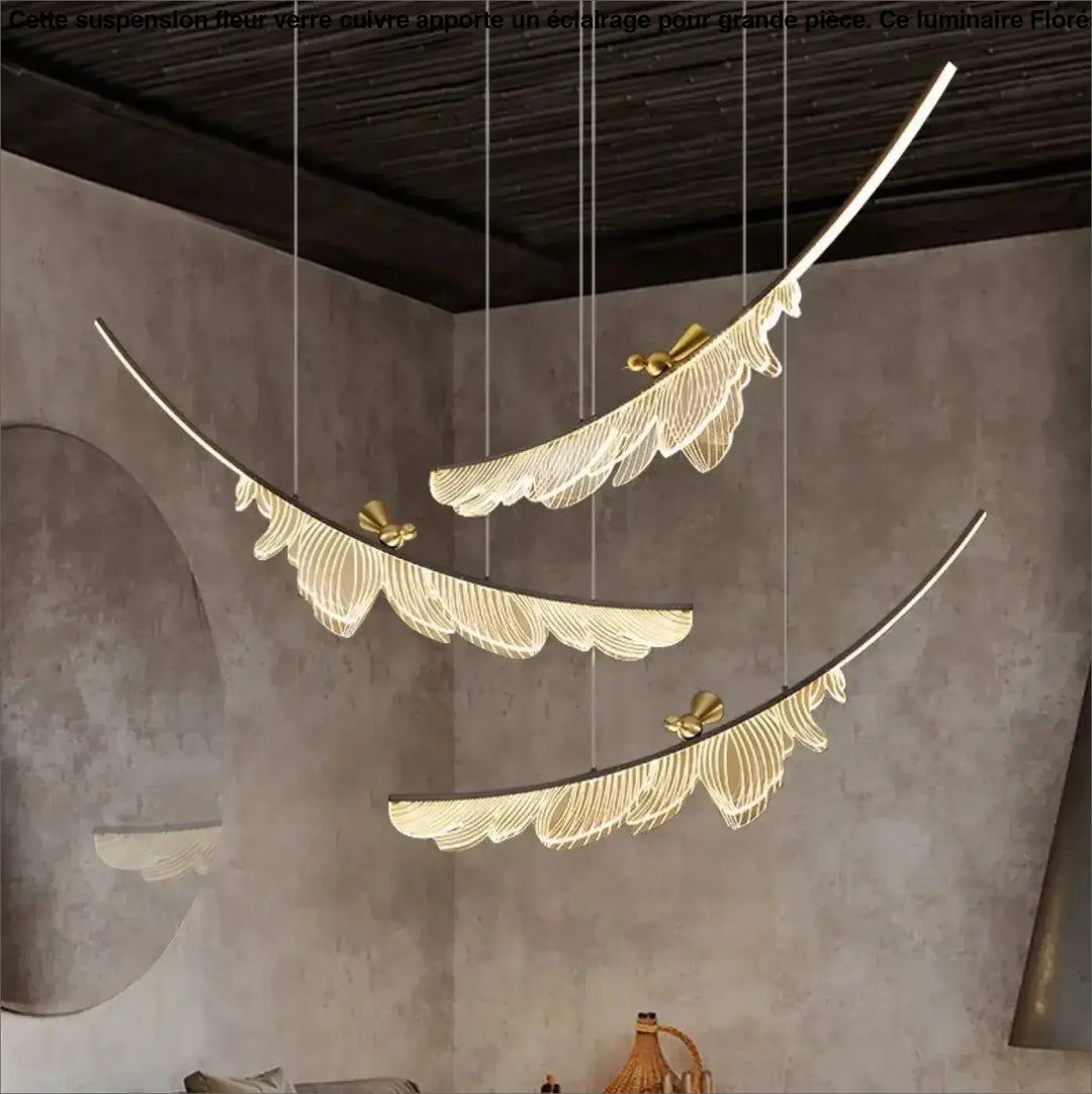 Suspension décorative plume moderne haut de gamme