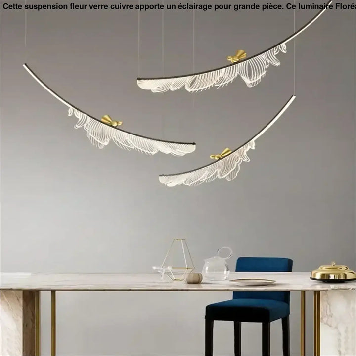Suspension décorative plume moderne haut de gamme