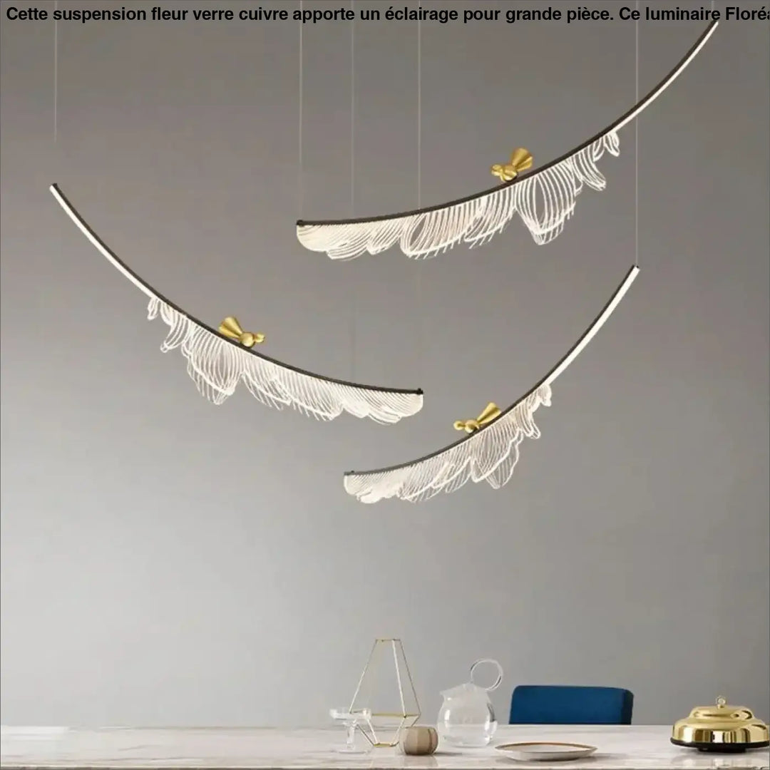 Suspension décorative plume moderne haut de gamme