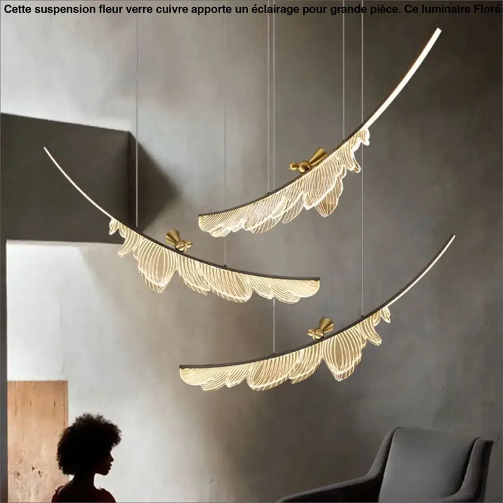 Suspension décorative plume moderne haut de gamme