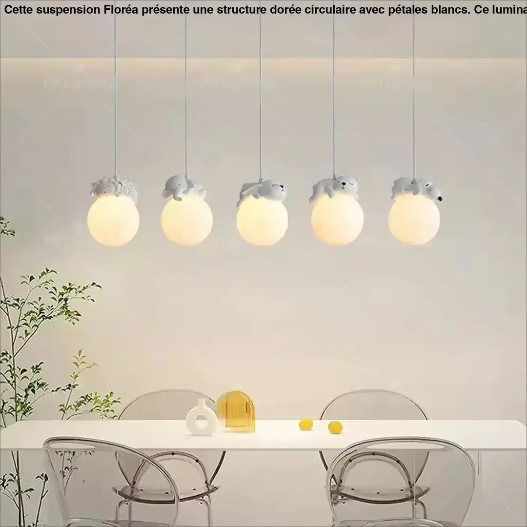 Creative Cartoon Animals LED Hanging Chandelier for Living Room Kid’s Bedroom Bedside Lamps Home-appliance Decor