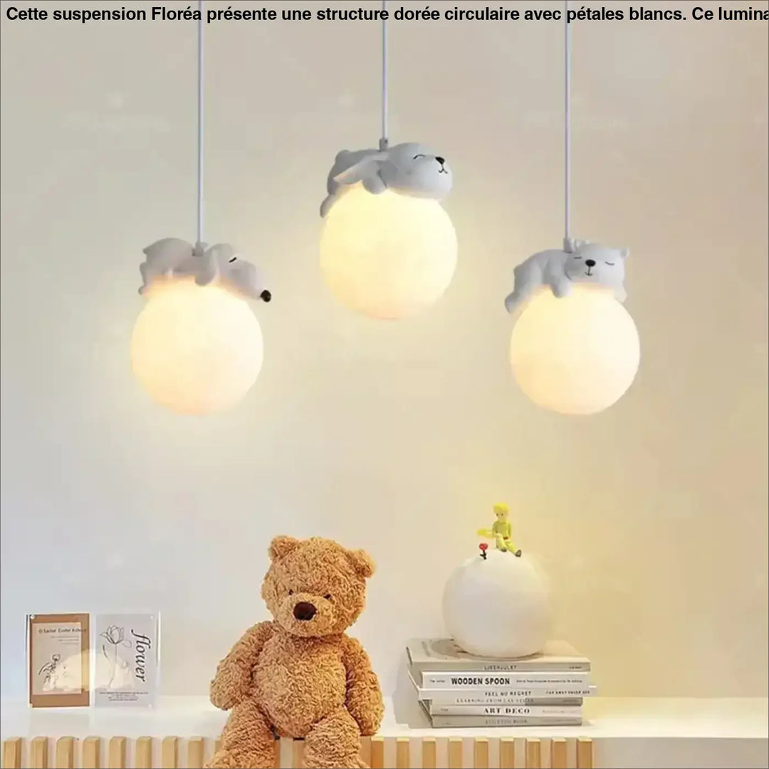 Creative Cartoon Animals LED Hanging Chandelier for Living Room Kid’s Bedroom Bedside Lamps Home-appliance Decor