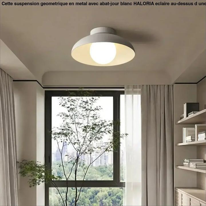 Plafonnier Contemporain Avec Abat-Jour Évasé Rond


