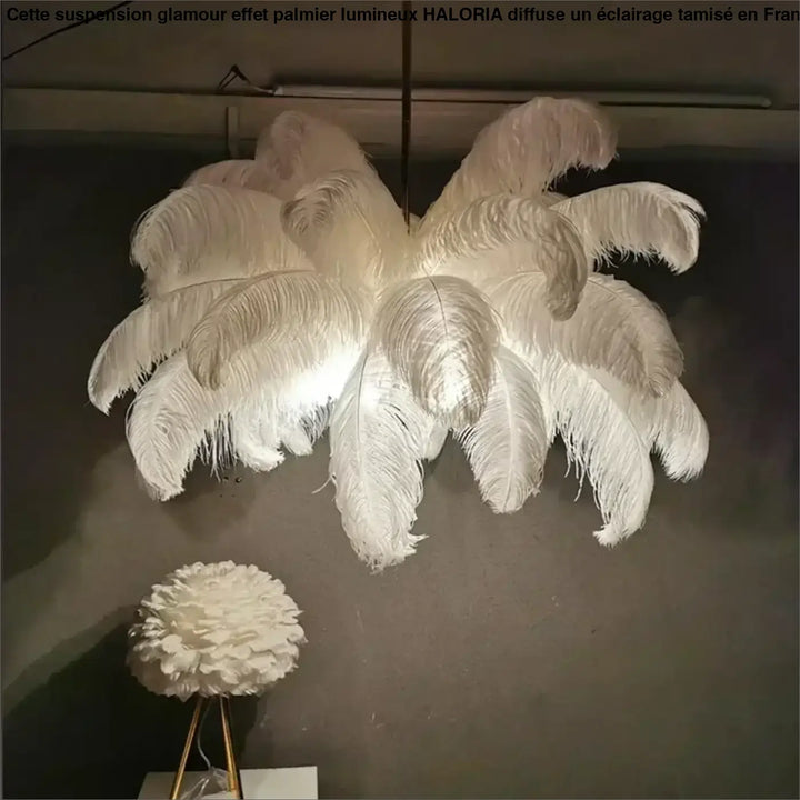 Suspension glamour effet palmier lumineux

