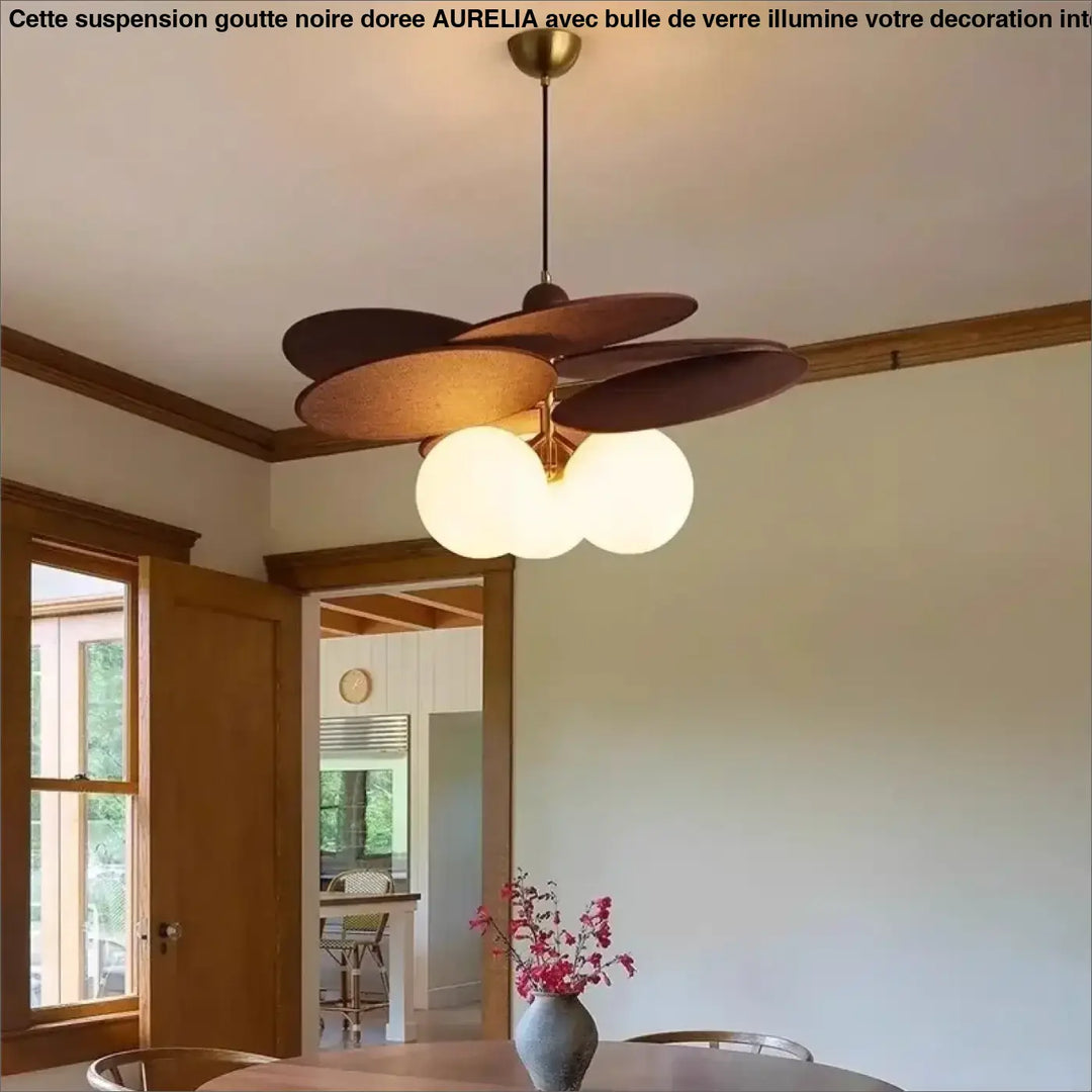 Suspension Luminaire Moderne Bois Et Métal Style Naturel